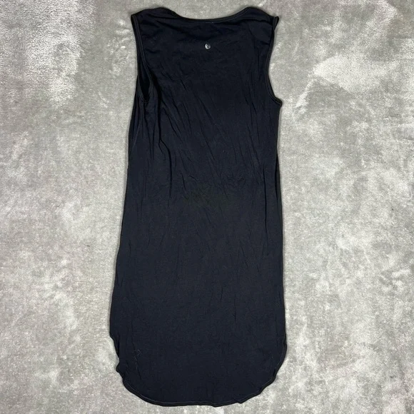 Lululemon Top Womens XS/M Black Breeze By Tunic Split Minimal Gym Active Hiking - Picture 8 of 10